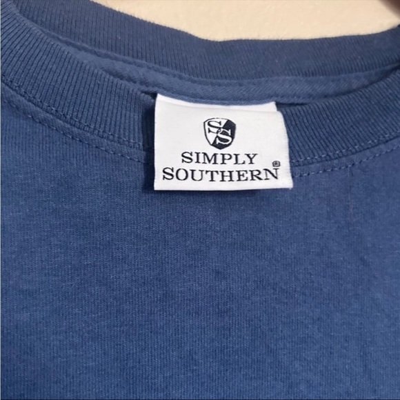 Simply Southern puppies Blue long sleeve  T-Shirt - Picture 3 of 6